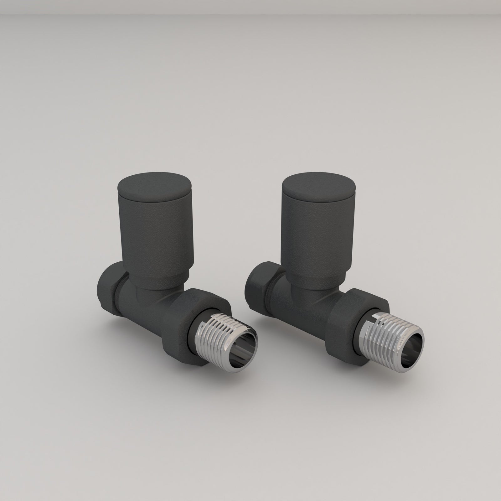 Essenziale Straight Manual Radiator Valve Anthracite