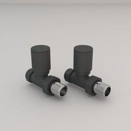 Essenziale Straight Manual Radiator Valve Anthracite
