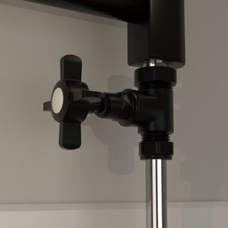 Montefalco Straight Manual Radiator Valve Black