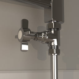 Montefalco Straight Manual Radiator Valve Chrome