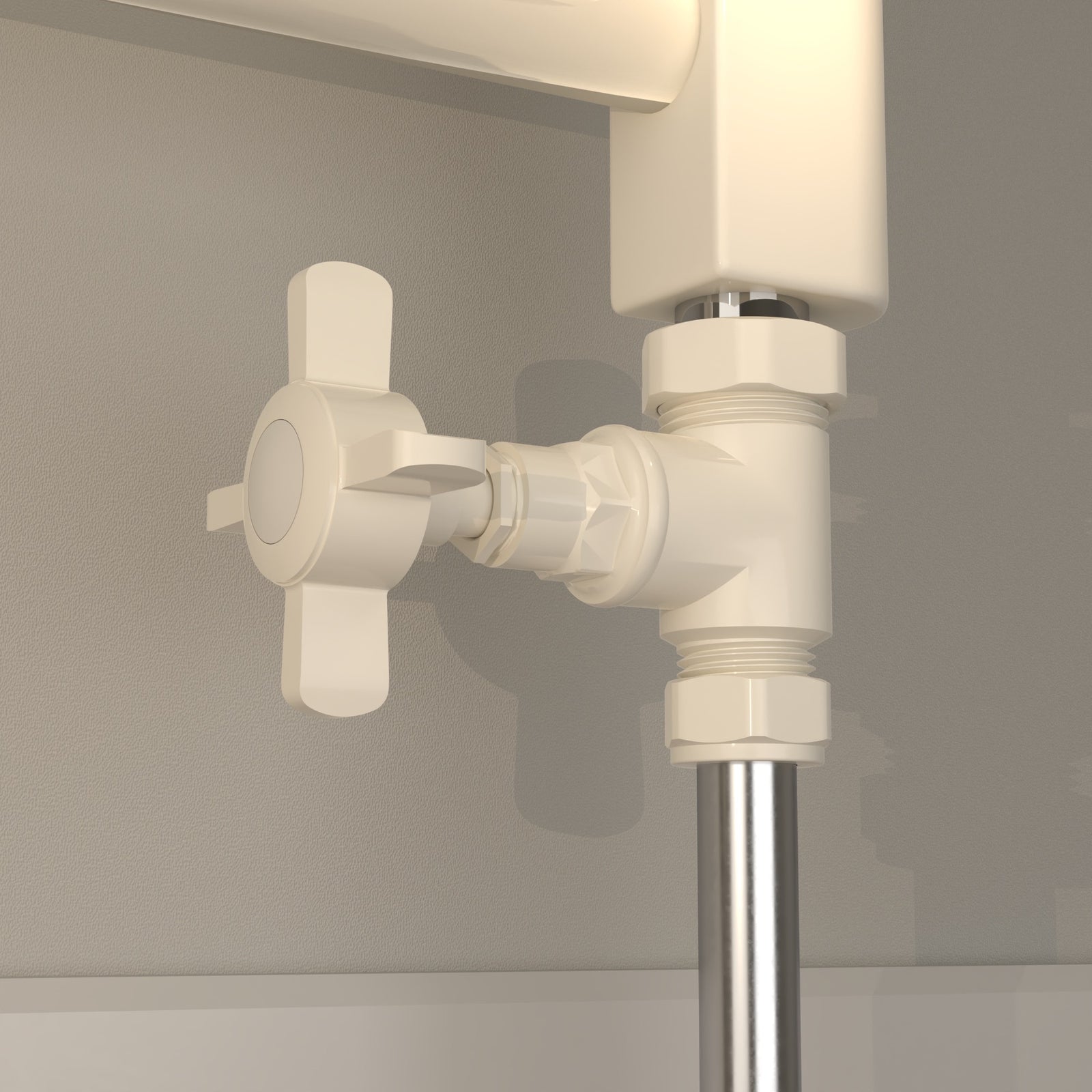 Montefalco Straight Manual Radiator Valve White