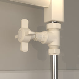 Montefalco Straight Manual Radiator Valve White