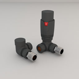 Essenziale Corner Thermostatic Radiator Valve Anthracite