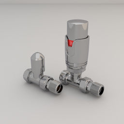 Essenziale Straight Thermostatic Radiator Valve Chrome