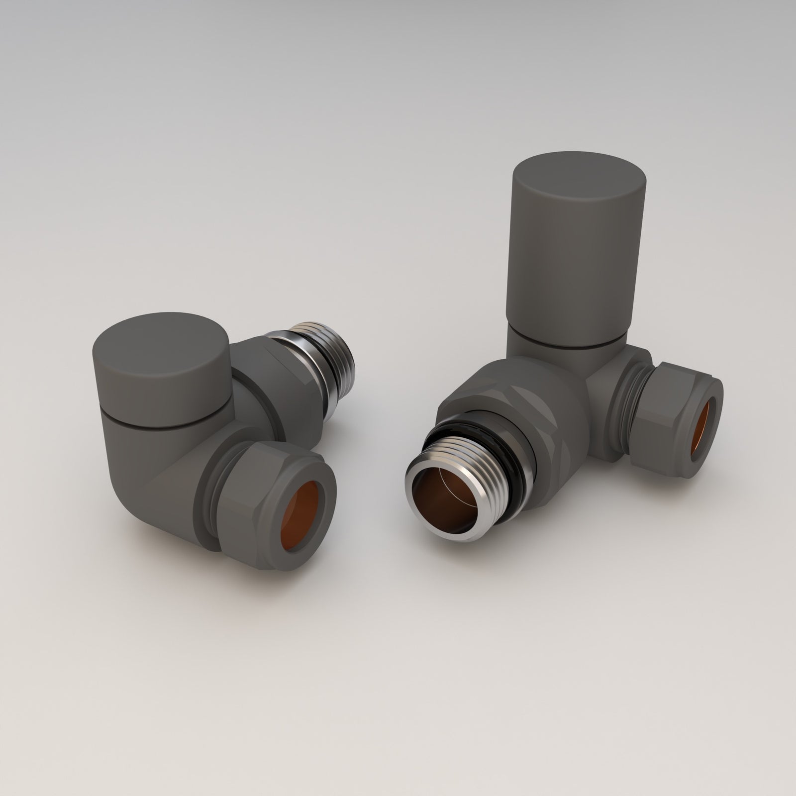 Essenziale Corner Manual Radiator Valve Anthracite