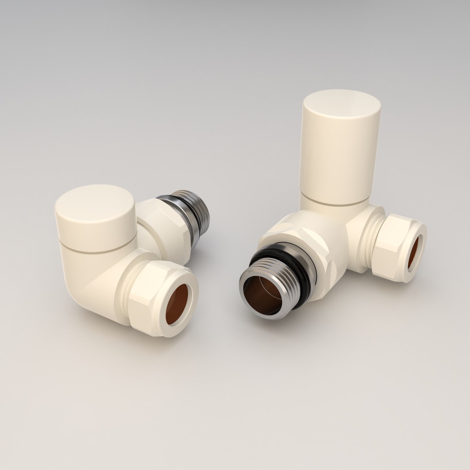 Essenziale Corner Manual Radiator Valve White